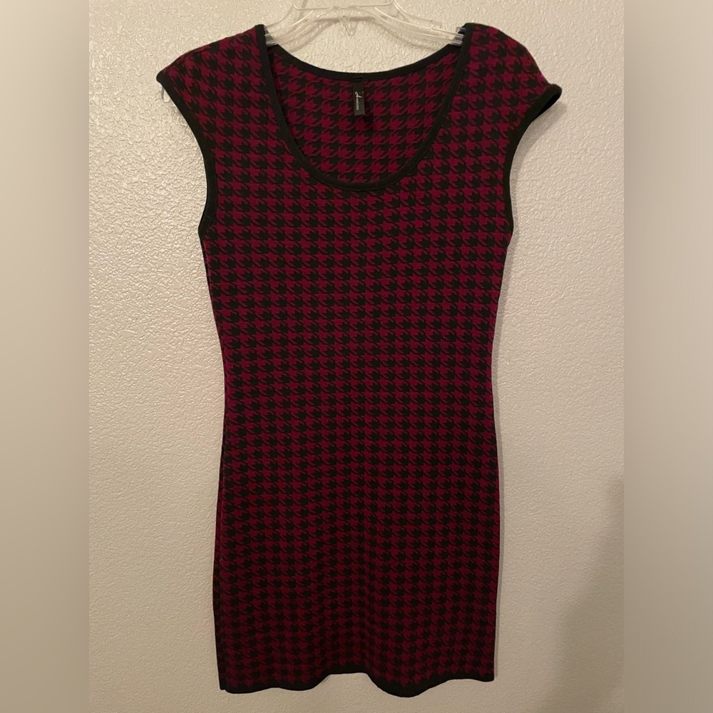 Houndstooth sweater dress